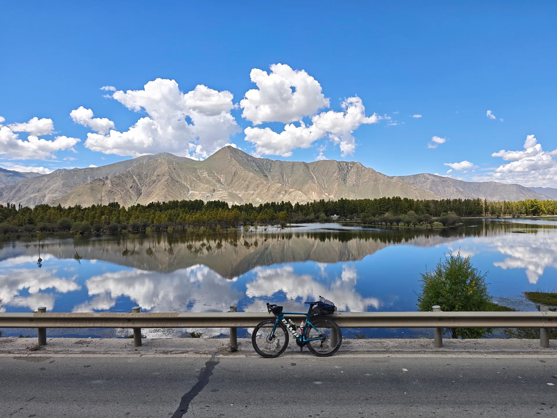 Bicycle overlooking the highland landscape